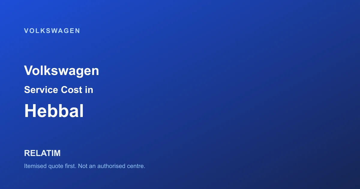 Volkswagen Service Cost in Hebbal, Bangalore